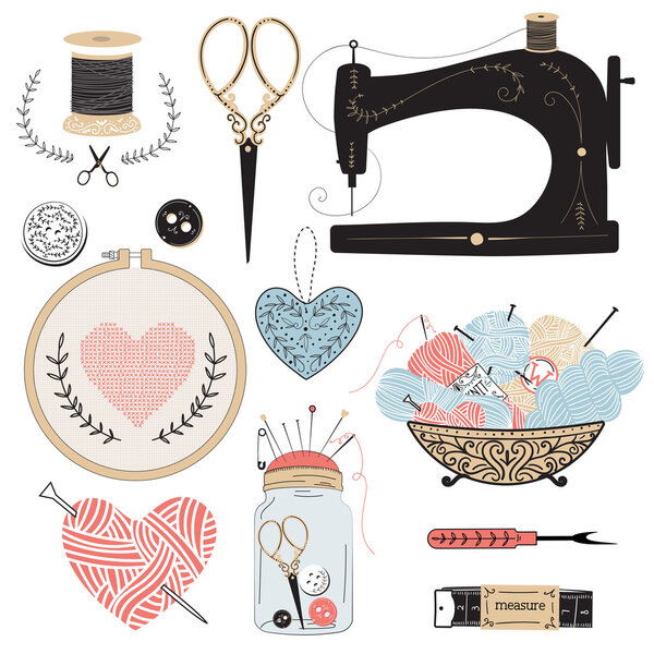 вязание ретро-этикеток
