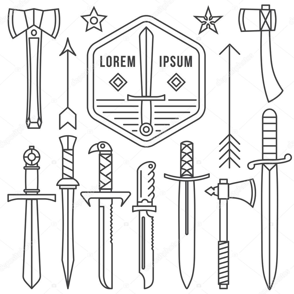 set of Icons swords