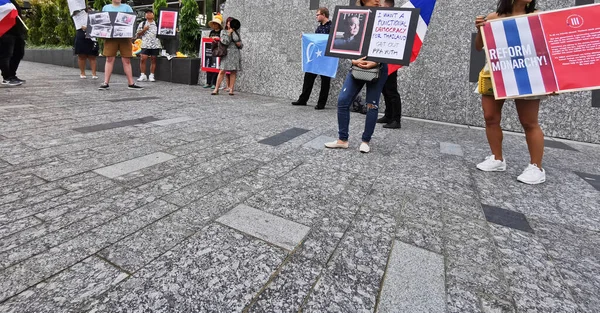 Brisbane Australya Nuvember 2020 Bir Grup Protestocu Tayland Başbakan Prayuth — Stok fotoğraf