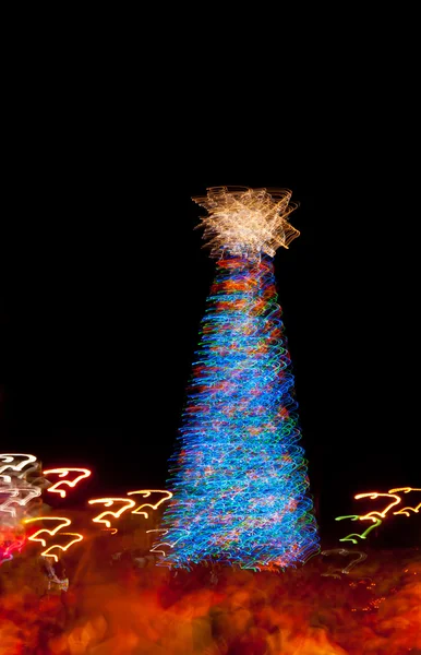 Luce astratta dell'albero di Natale — Foto Stock