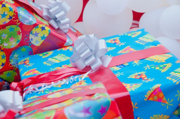 Big christmas gift boxes — Stock Photo, Image