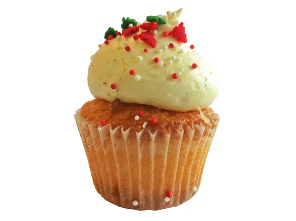 Mini Christmas Cup Cake Side Persepctive — Stock Photo, Image