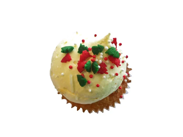 Mini Christmas Cup Cake Top Persepctive — Stock Photo, Image