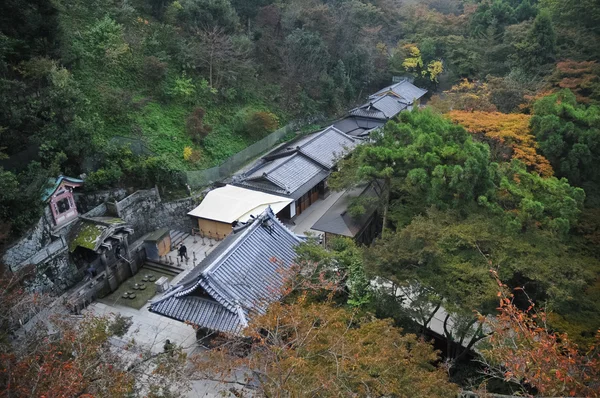 Ptačí pohled pohled z perspektivy japonské starověkých budov v Kjótu — Stock fotografie