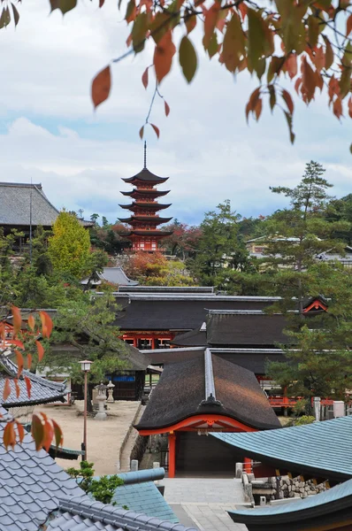 Ünlü Shinto pagoda Miyajima ada Japonya — Stok fotoğraf