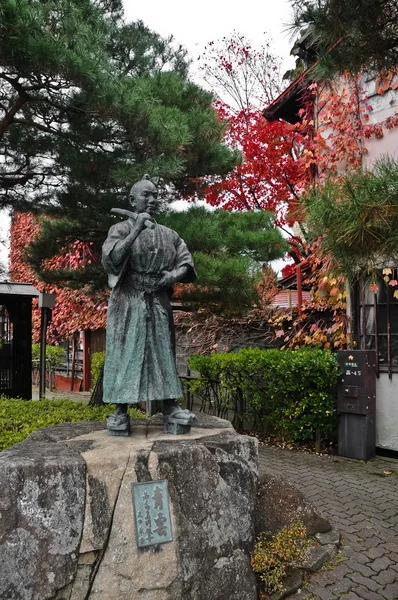 Heritage Koyu sonbaharda Japon samuray eski savaşçı — Stok fotoğraf