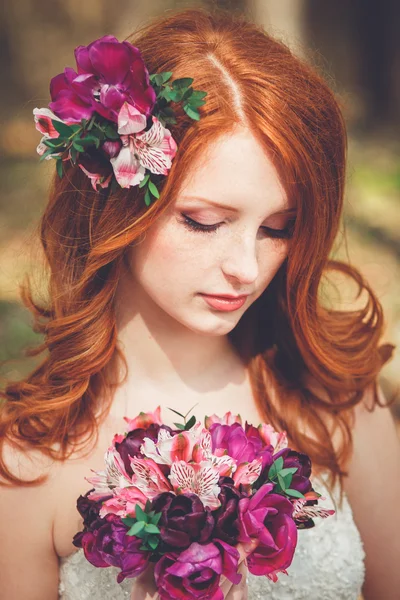 Hermoso retrato de novia.Novia . — Foto de Stock