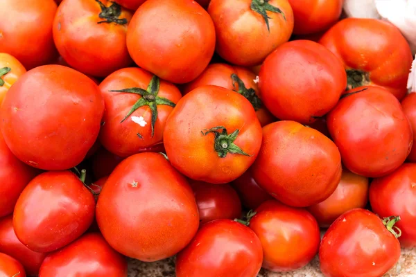 Tomate resh apresentado sobre fundo branco — Fotografia de Stock