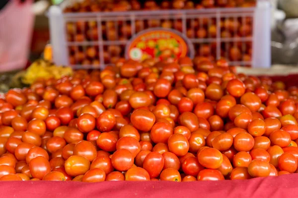 西红柿的背景。组的西红柿 — 图库照片