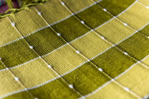 Thailand local cotton stripe textiles in red tone color — Stock Photo, Image