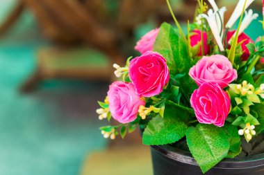 Yapay çiçek yakın çekim.