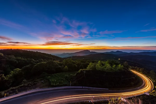 Doi Inthanon National park in the sunrise at Chiang Mai Province — Stock Photo, Image