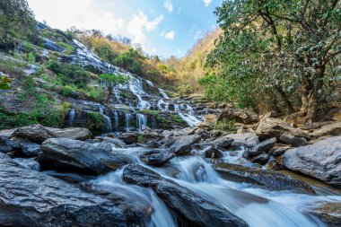 Maeya şelale Doi Inthanon Milli Parkı Tayland.