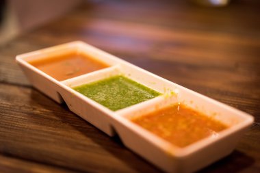 Chili Sos suki Asya tarzı yemek