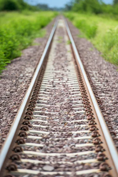 鉄道トラックの詳細ショット — ストック写真