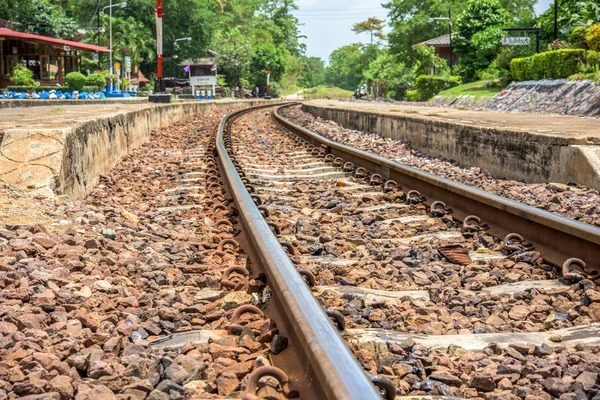 Detailaufnahme eines Eisenbahngleises — Stockfoto