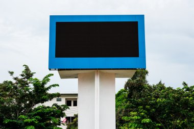 boş siyah dijital pano ekran reklam için