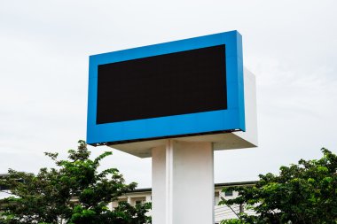 boş siyah dijital pano ekran reklam için