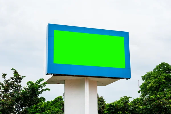 Boş siyah Dijital Pano yeşil ekran reklam için — Stok fotoğraf