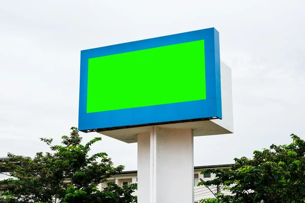Boş siyah Dijital Pano yeşil ekran reklam için — Stok fotoğraf