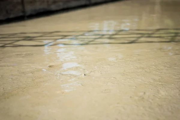 Stukadoor concrete cement vloer in het huis — Stockfoto