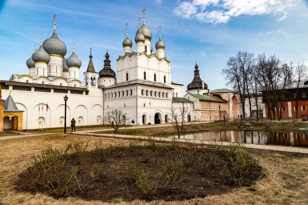 Cathédrale Assomption Rostov Grand Par Une Journée Ensoleillée Sur Territoire — Photo
