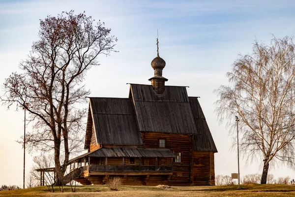 Ancienne Église Saint Nicolas Bois Sur Territoire Kremlin Suzdal Église Images De Stock Libres De Droits