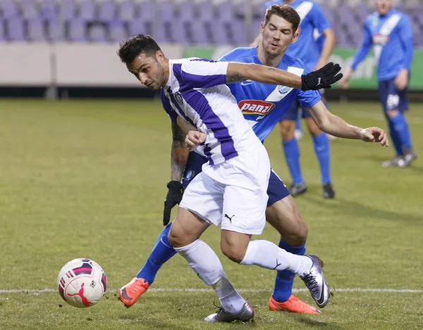 Ujpest - MTK Budapeşte OTP Bank League futbol maçı — Stok fotoğraf