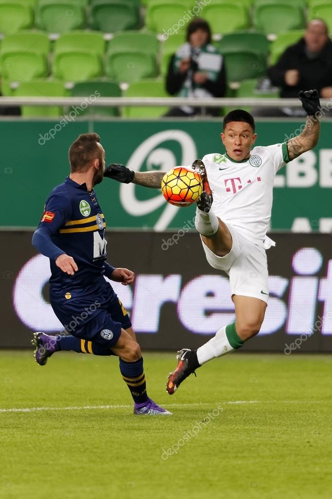 BUDAPEST, HUNGARY - MAY 7, 2016: Adam Pinter Of Ferencvarosi TC