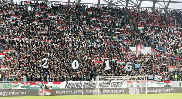 Hungary vs. Croatia international friendly football match — Stock Photo, Image