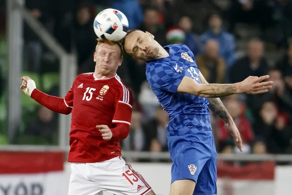 Hungary vs. Croatia international friendly football match — Stock Photo, Image