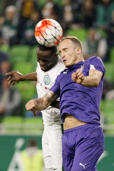 Ferencvaros - minnesplakett Otp Bank ligan fotbollsmatch — Stockfoto