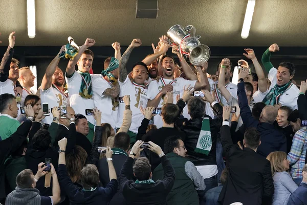 Hungarian Cup Final football match between Ujpest FC and Ferencvarosi TC — Stock Photo, Image