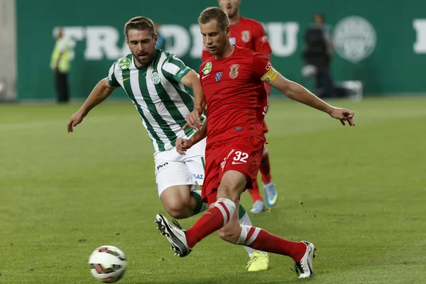 Ferencvaros vs. Dunaujvaros OTP Bank League football match — Stock Photo, Image