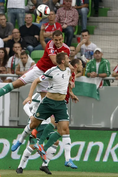 Węgry vs Irlandii Północnej uefa euro 2016 kwalifikator piłki nożnej m — Zdjęcie stockowe