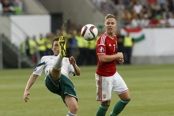 Macaristan vs Kuzey İrlanda uefa euro 2016 niteleyici futbol m — Stok fotoğraf