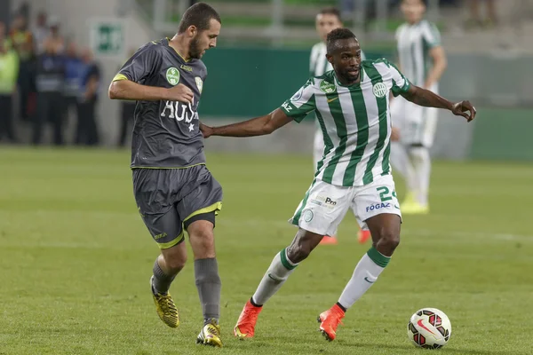 Venetiaanse vs. haladas otp bank league voetbal overeenkomen met — Stockfoto