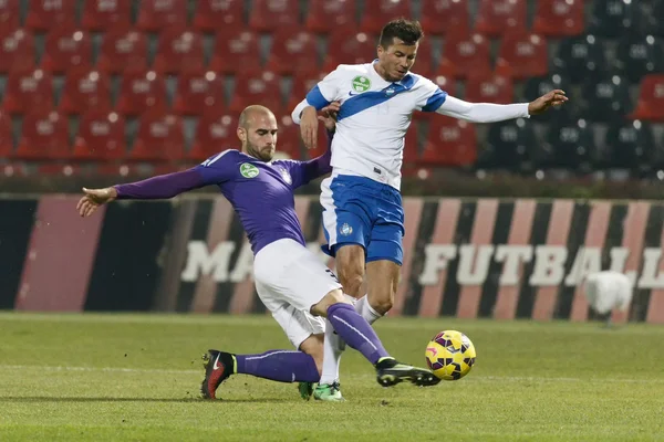 MTK vs. Ujpest OTP Bank League football match — Stock Photo, Image