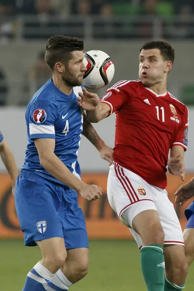 Hungary vs. Finland UEFA Euro 2016 qualifier football match — Stock Photo, Image