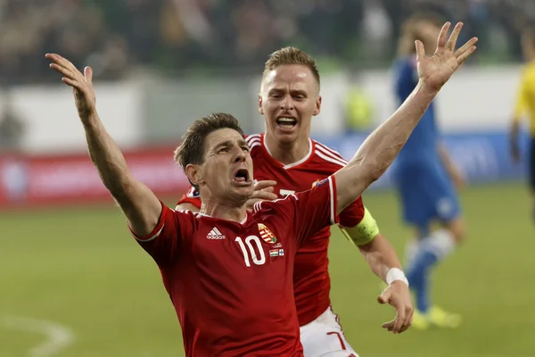 Ungarn gegen Finnland Uefa-EM-Qualifikationsspiel 2016 — Stockfoto