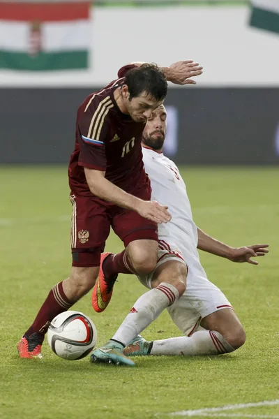 Hungary vs. Russia friendly football match — Stock Photo, Image