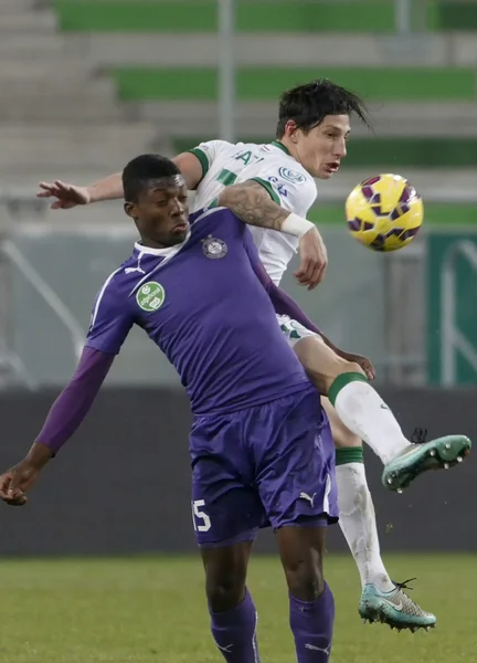 Ferencvaros vs. Újpest ligový pohár fotbalové utkání — Stock fotografie