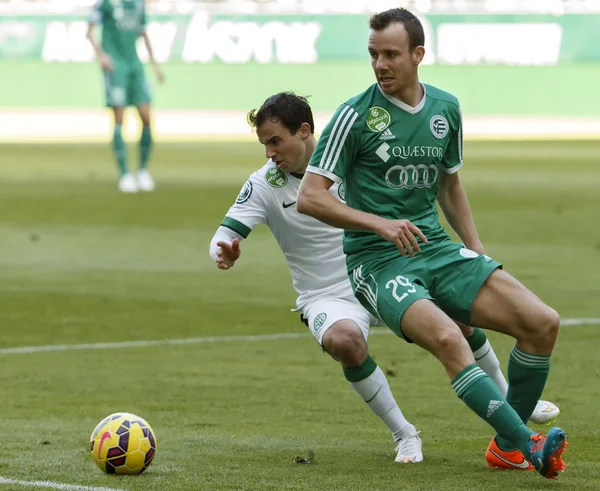 Ferencvaros vs Gyori ETO OTP Bank League partido de fútbol — Foto de Stock