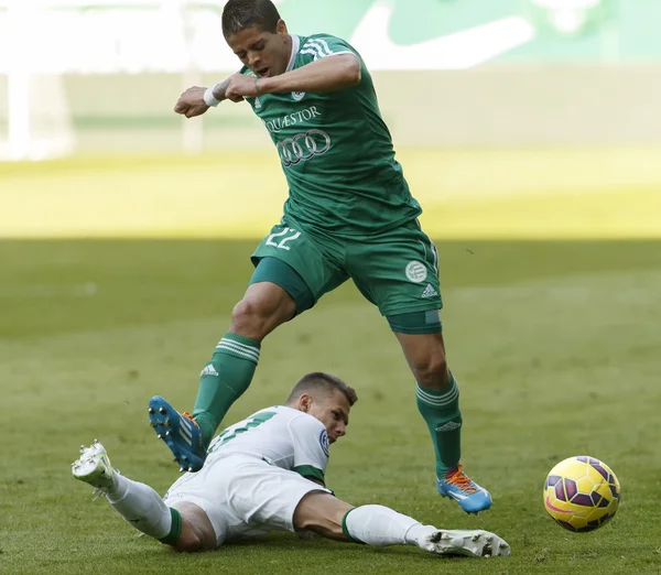 Ferencvaros vs Györi eto otp bank league fotboll matchar — Stockfoto