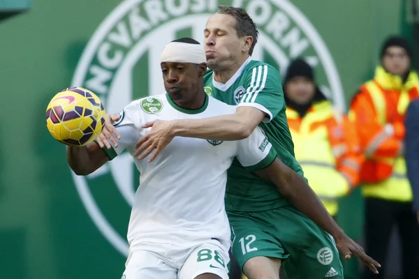 Ferencvaros vs Gyori ETO OTP Bank League partido de fútbol — Foto de Stock