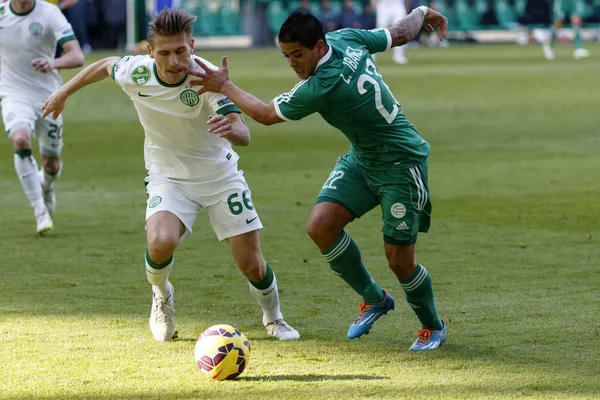 Ferencvaros vs Gyori ETO OTP Bank League partido de fútbol — Foto de Stock