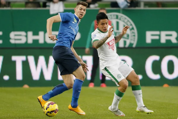 Ferencvaros vs. MTK OTP Bank League football match — Stock Photo, Image