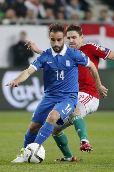 Ungarn gegen Griechenland Uefa-EM-Qualifikationsspiel — Stockfoto