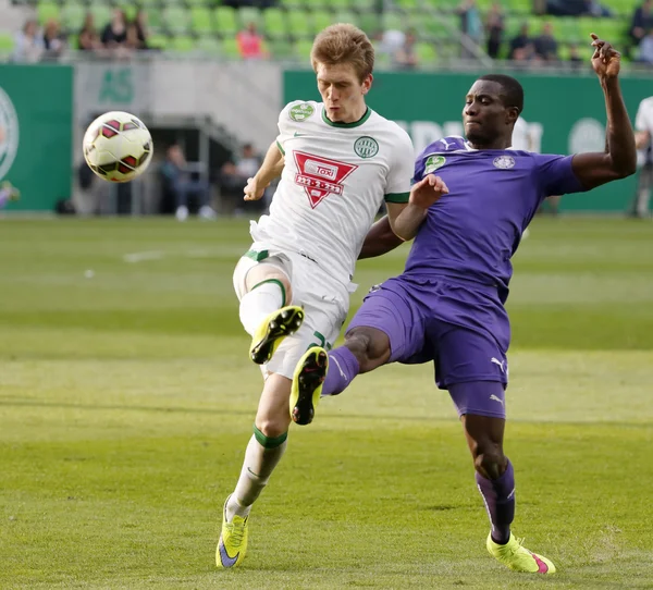 Ferencvaros 与 Ujpest Otp 银行联盟足球比赛 — 图库照片