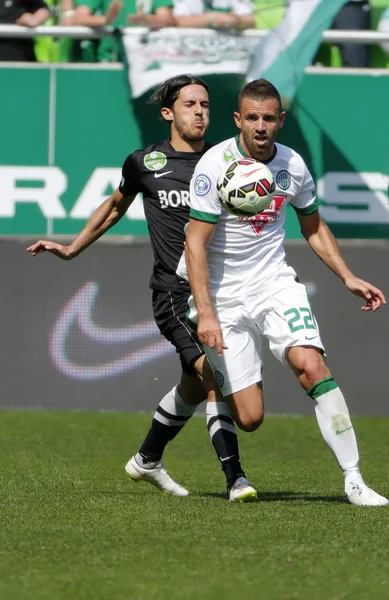 Ferencvaros vs Dvtk Otp Bank liga mecz piłki nożnej — Zdjęcie stockowe